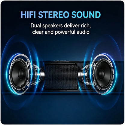 RGB Pro Desktop Soundbar, Computer Speaker with Dynamic Lighting, Audio-Light Sync, USB Powered, BT and Aux 3.5 Jack Connection
