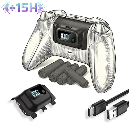 Tuodes +15H Battery Pack for Xbox-Series X Gaming Controller with 1200Mah Capacity and USB Cable for Enhanced Gaming Experience for X-Box Series S