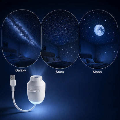 Starry Sky Projector Night Light – Galaxy & Moon LED Star Projector for Bedroom, Touch Control, USB Powered Ambient Lamp, 3 Projection Modes,Back to School,Back to School Haul