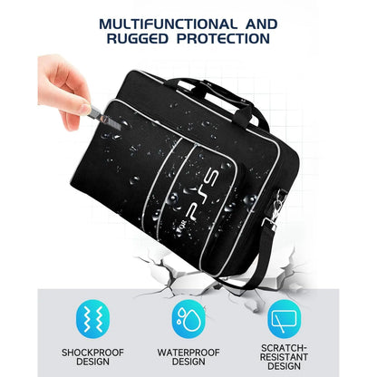 For PS5 Travel Case for PS5 Protective Case Bag Suitable for PS5 Disc/Digital Edition Console, Controllers, Game Cards, Headset