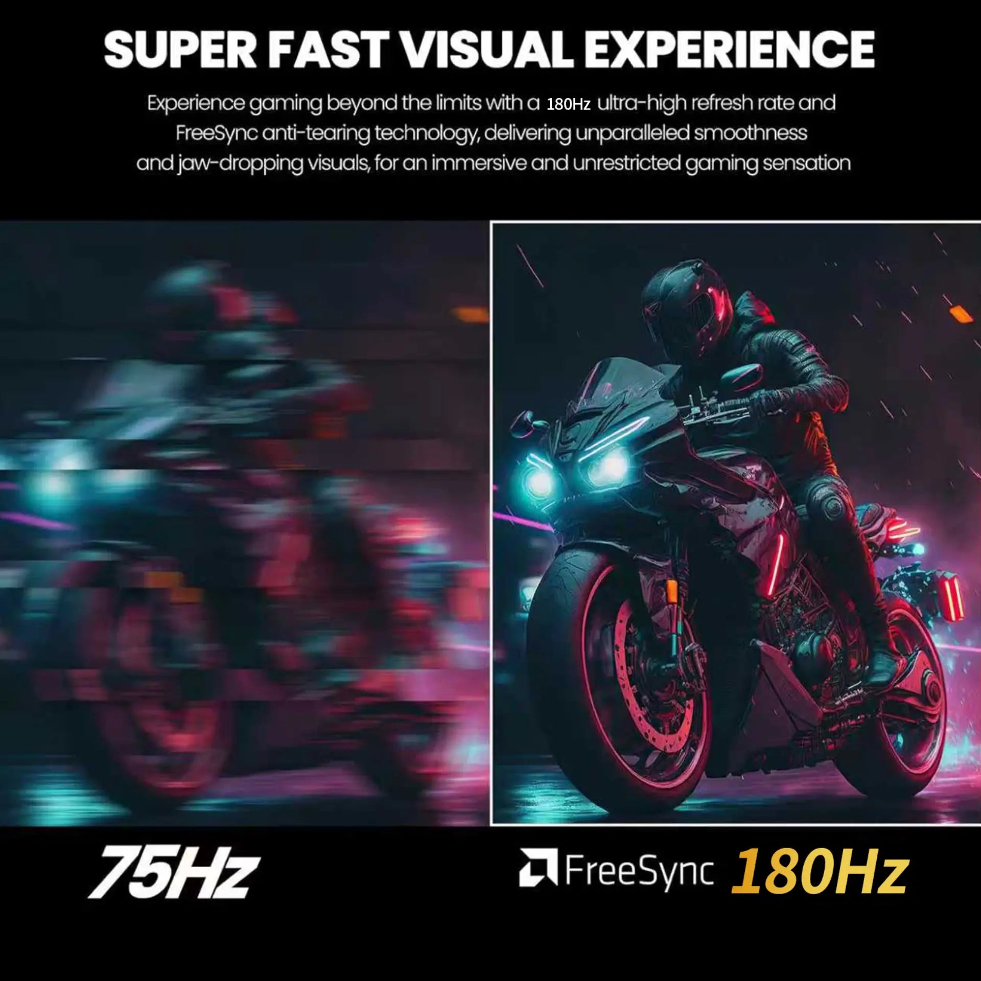 24.5Inch Gaming Monitor 165Hz/180Hz, Fhd(1920X1080P) 120% Srgb Computer Monitor, Height/Pivot/Swivel/Tilt Adjustable Vertical Monitor, Support Freesync, DP,HDMI, Wall Mount (75Mmx75Mm),Back to School,Back to School Haul