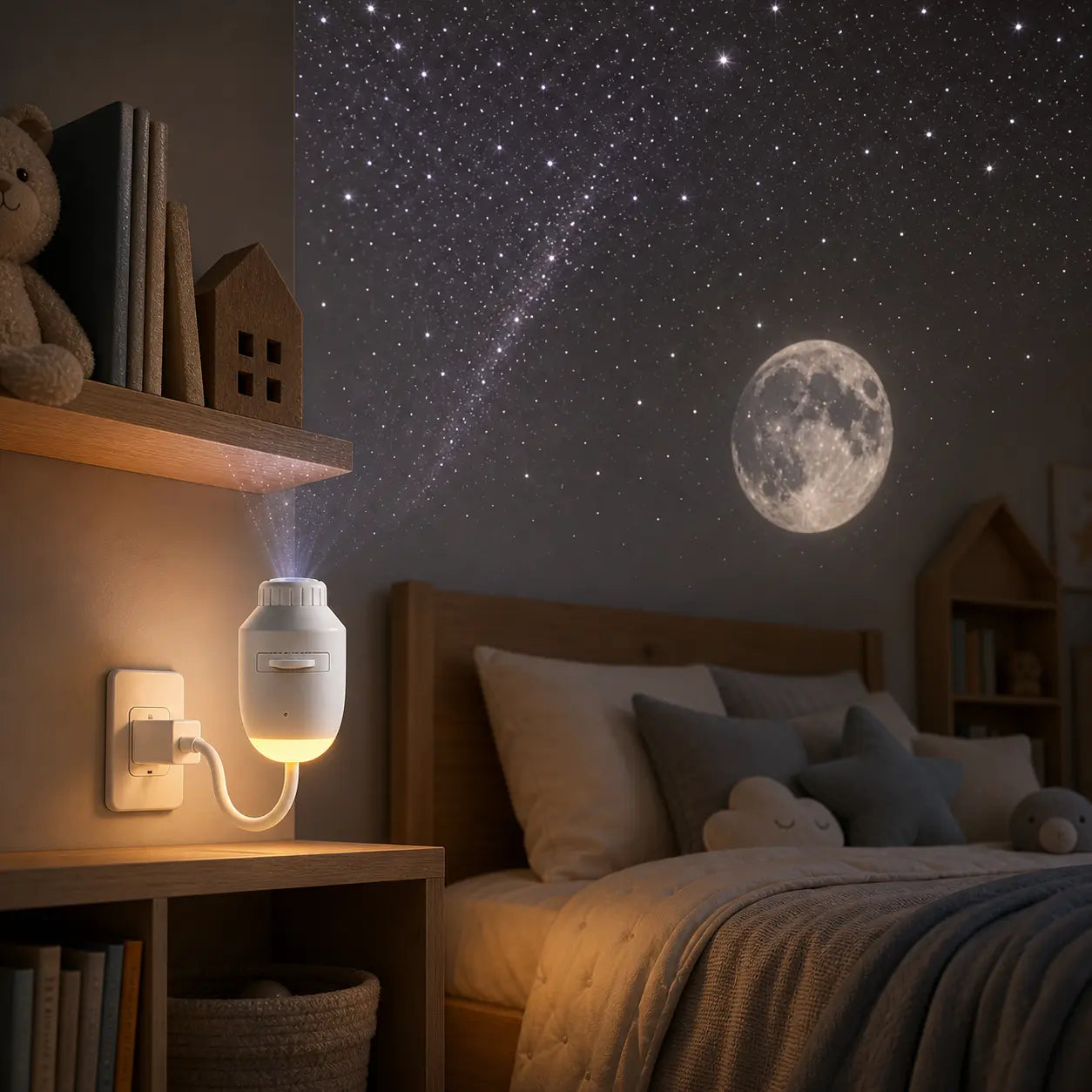 Starry Sky Projector Night Light – Galaxy & Moon LED Star Projector for Bedroom, Touch Control, USB Powered Ambient Lamp, 3 Projection Modes,Back to School,Back to School Haul