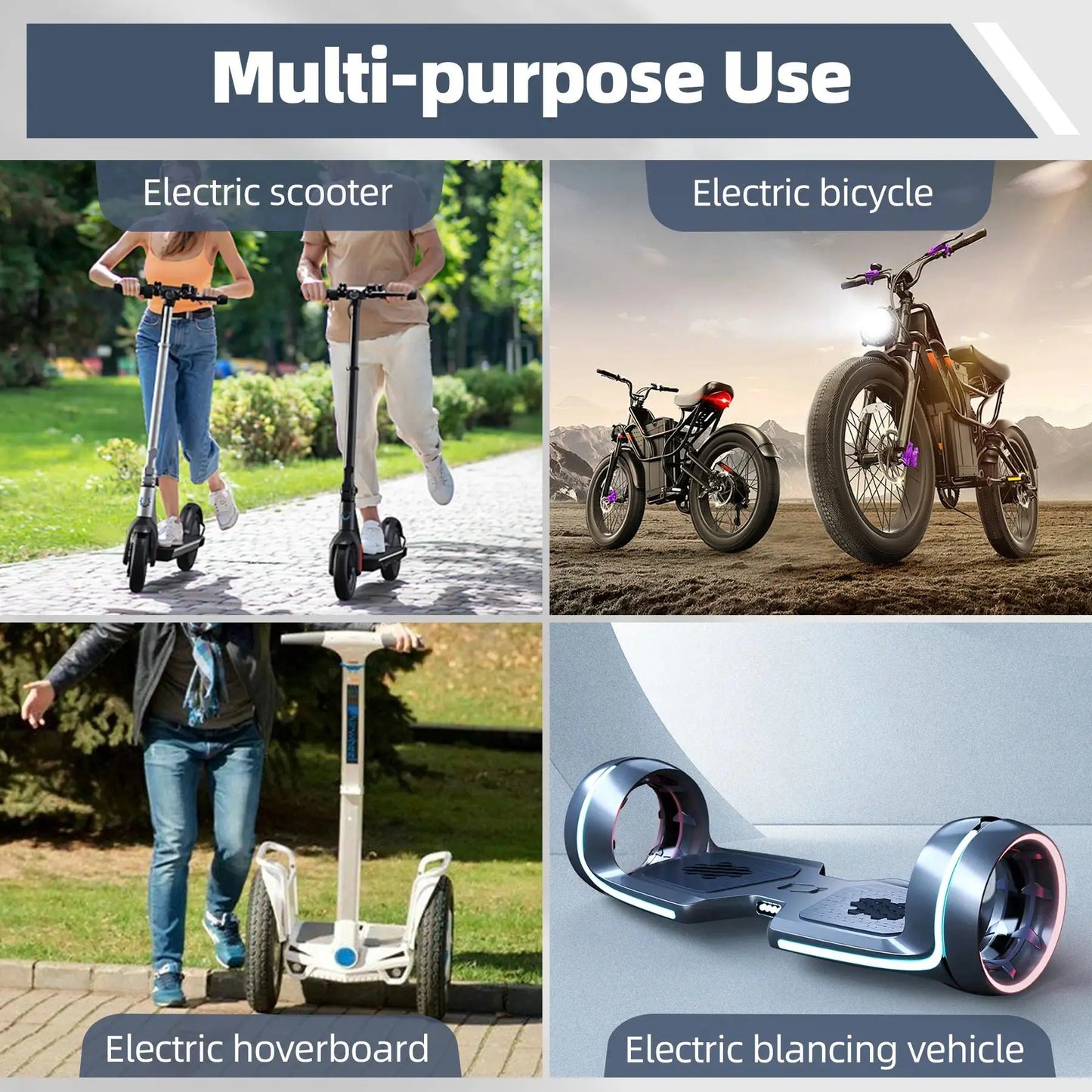 42V 2A Fast Charger for 36V Battery Models - Compatible with XLR, RCA & DC Plugs - Enhanced 6-Layer Protection - Replacement Charger for E-Bikes, Hoverboards, and Electric Vehicles