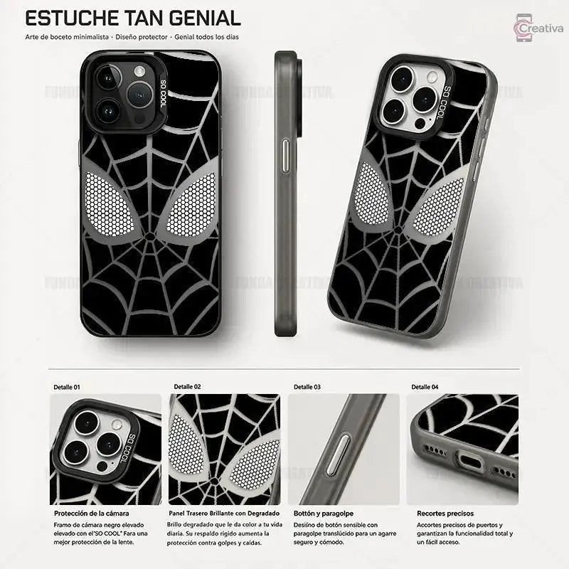 [Copy Of] Creative Spider-Man Pattern Phone Case for Iphone 15 Pro, 16, 17 Pro Max, 13, 14 Plus, 12, 11, 17 Air. Shock-Resistant, Durable and Impact-Proof Protective Cover. Available in Pink Couple Design. Compatible with Samsung A15, A55, A56, A54, A50,