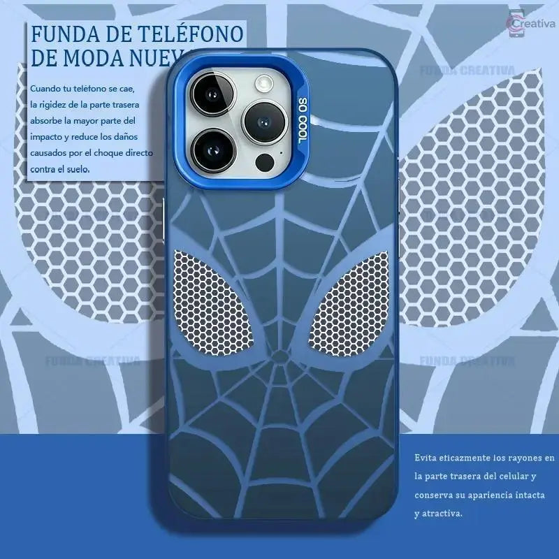 [Copy Of] Creative Spider-Man Pattern Phone Case for Iphone 15 Pro, 16, 17 Pro Max, 13, 14 Plus, 12, 11, 17 Air. Shock-Resistant, Durable and Impact-Proof Protective Cover. Available in Pink Couple Design. Compatible with Samsung A15, A55, A56, A54, A50,