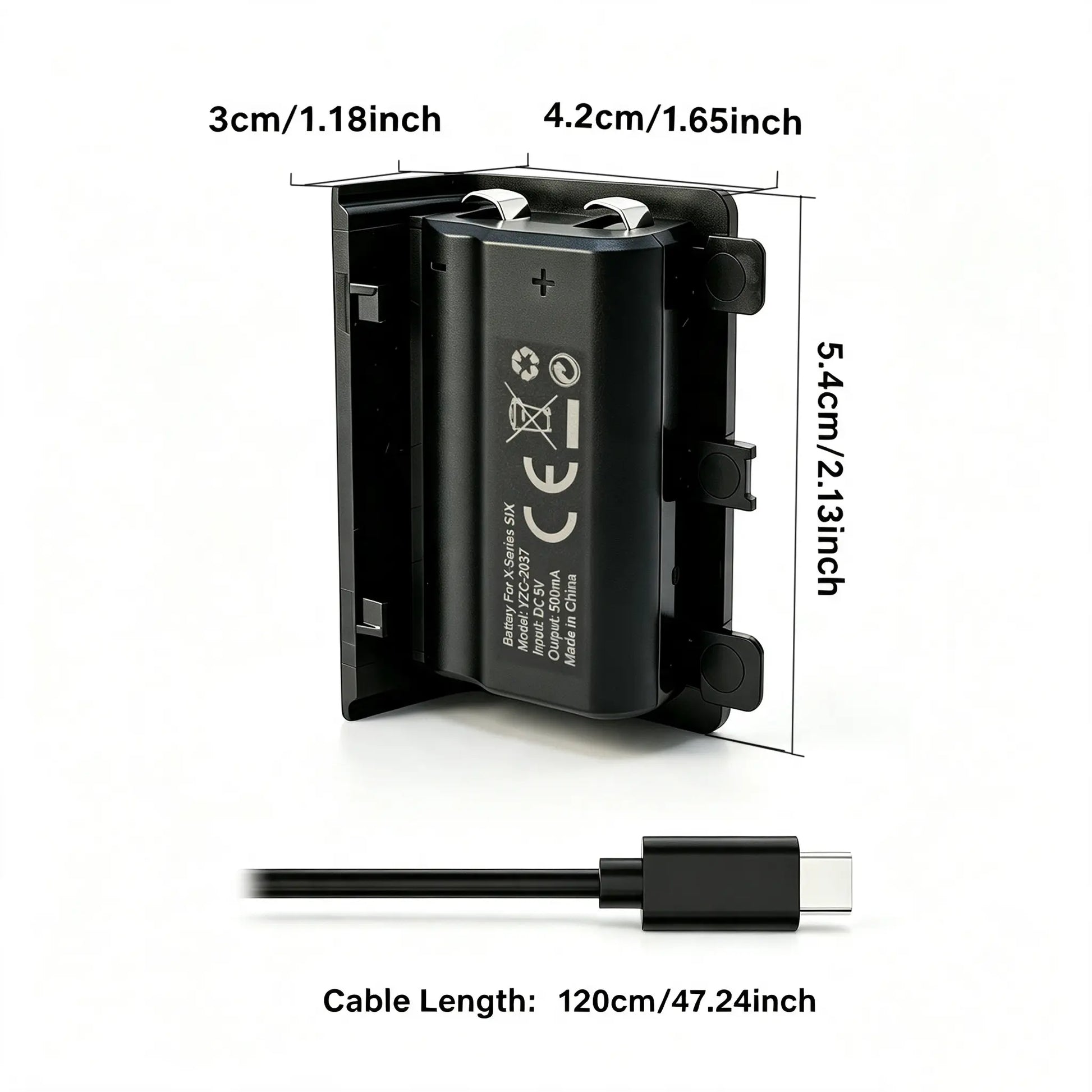 Tuodes +15H Battery Pack for Xbox-Series X Gaming Controller with 1200Mah Capacity and USB Cable for Enhanced Gaming Experience for X-Box Series S