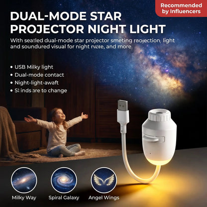 Starry Sky Projector Night Light – Galaxy & Moon LED Star Projector for Bedroom, Touch Control, USB Powered Ambient Lamp, 3 Projection Modes,Back to School,Back to School Haul